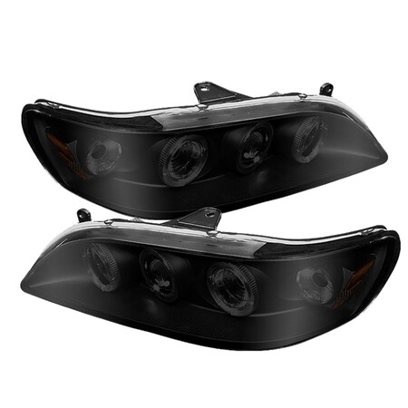 Spyder Halo LED Amber Reflector Projector Headlights for 1998-2002 Honda Accord - Black 5010728